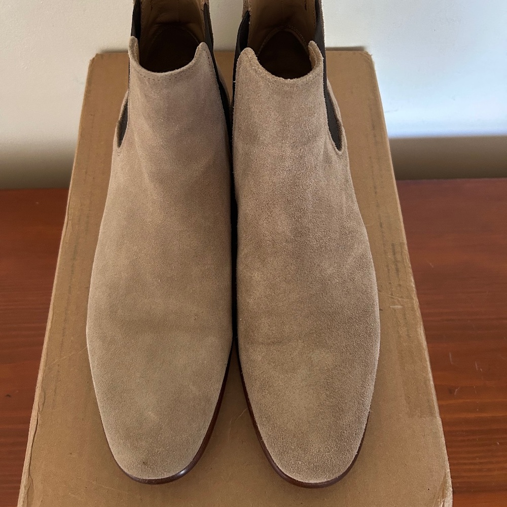 Pre-owned Mens Brown Vince suede Chelsea boots US 10.5/EU 44.5